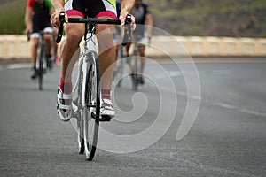 Cycling competition,cyclist athletes riding a race