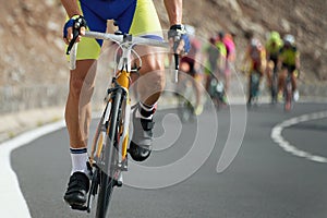 Cycling competition,cyclist athletes riding a race