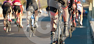 Cycling competition,cyclist athletes riding a race