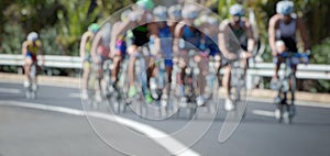 Cycling competition race at high speed