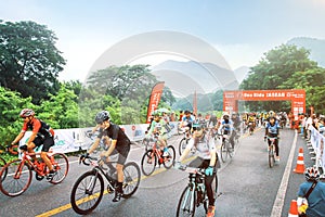 Cycling event asia at montain in thailand