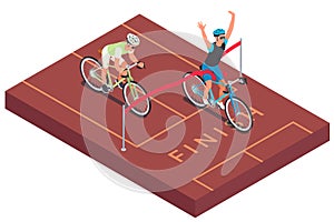Cycling Finish Line Composition