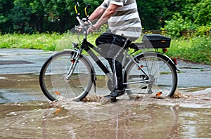 Cycling through the flood climate change in Germany