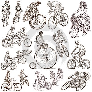 Cycling - Freehand sketches, collection