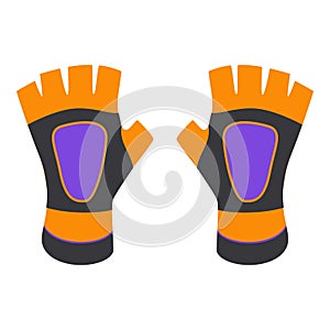 Cycling gloves icon cartoon vector. Sport equipment