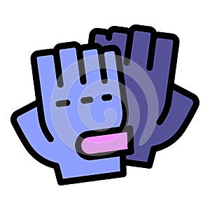 Cycling gloves icon, outline style