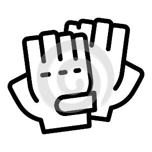 Cycling gloves icon, outline style