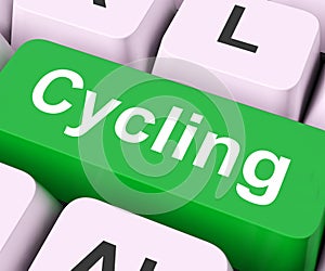 Cycling Key Means Bicycling Or Motorcycling