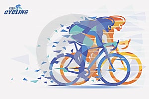 Cycling race stylized background