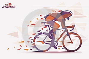 Cycling race stylized background