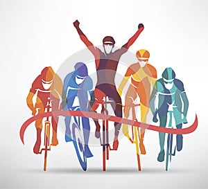 Cycling race stylized background