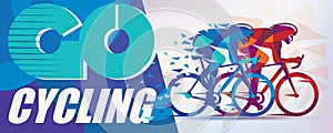 Cycling race stylized background