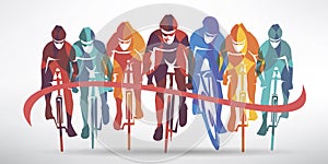 Cycling race stylized background