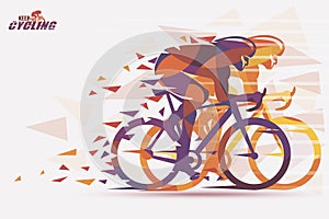 Cycling race stylized background