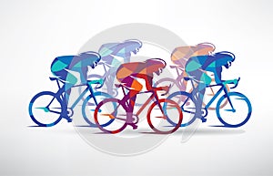 Cycling race stylized background
