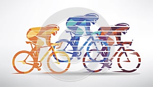 Cycling race stylized background