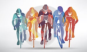 Cycling race stylized background