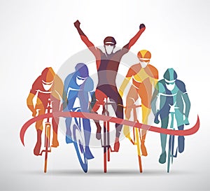Cycling race stylized background photo