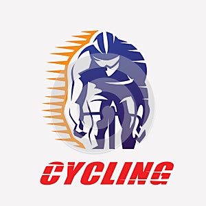 Cycling race stylized symbol