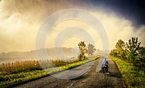 Cycling on the rural roads