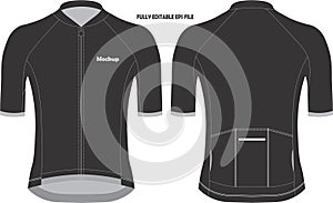 Cycling Short Sleeve Jersey template Mockup photo