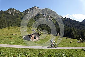 Cycling in Silvretta Verwallgruppe, Vorarlberg, Austria