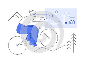 Cycling smartglasses isolated cartoon vector illustrations.