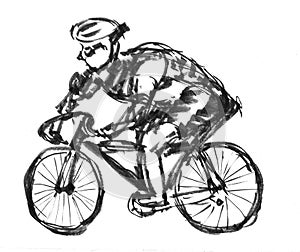 Cycling sports sketch