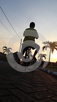 Cycling in summer