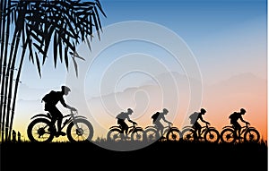 Cycling touring group