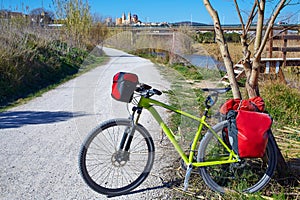 Cycling tourism bike in ribarroja Parc de Turia