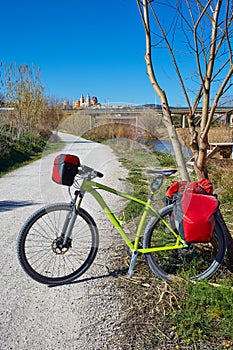 Cycling tourism bike in ribarroja Parc de Turia
