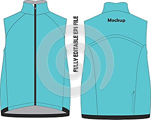 Cycling Vest Mock ups illustration Vector