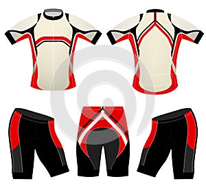 Cycling vest sports t-shirt on red colors style