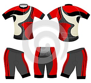 Cycling vest sports t-shirt red style