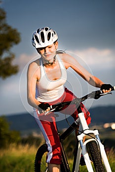 Cycling woman