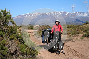 Cyclist in Argentina photo