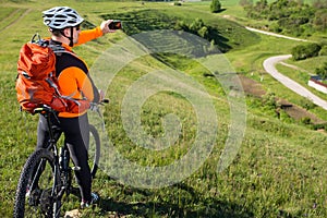 Cyclist on the Beautiful Meadow Trail