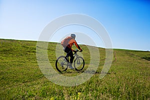 Cyclist on the Beautiful Meadow Trail