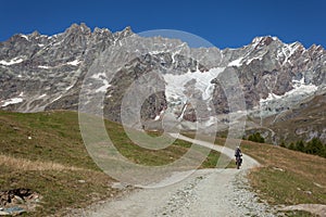 Cyclist on the bike