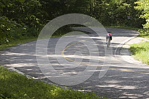 Cyclist on curve