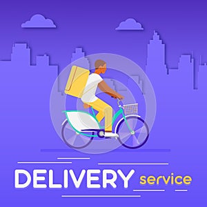 Cyclist delivers mail