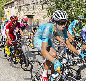 The Cyclist Fabio Aru on Mont Ventoux - Tour de France 2016