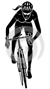 Cyclist Female Front View