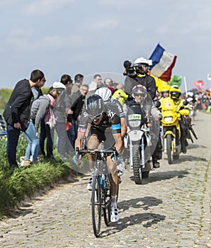 The cyclist Geraint Thomas - Paris Roubaix 2014