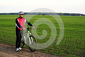 Cyclist on the Meadow Trail