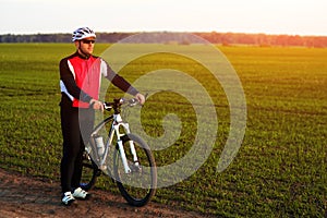 Cyclist on the Meadow Trail