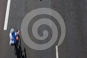 Cyclist Overhead Highway