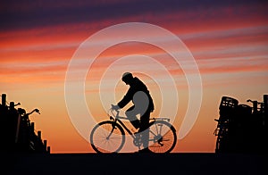 Cyclist At Rest photo