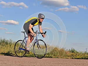 Cyclist riding a bicycle